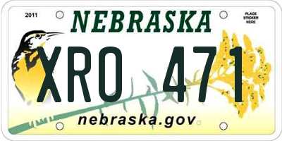 NE license plate XRO471