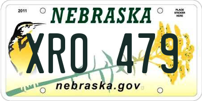 NE license plate XRO479