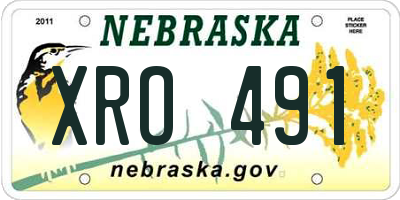 NE license plate XRO491