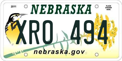 NE license plate XRO494