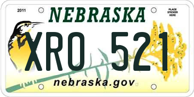 NE license plate XRO521
