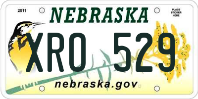 NE license plate XRO529