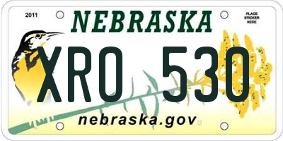NE license plate XRO530