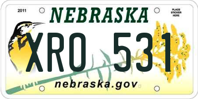 NE license plate XRO531