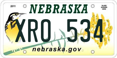 NE license plate XRO534