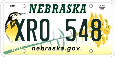 NE license plate XRO548