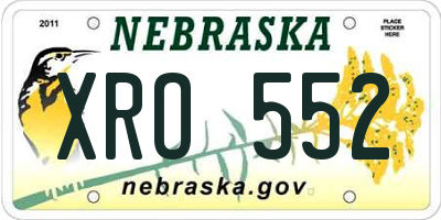 NE license plate XRO552