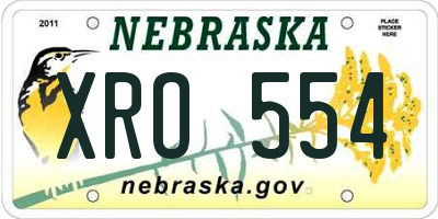 NE license plate XRO554
