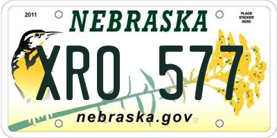 NE license plate XRO577