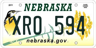 NE license plate XRO594