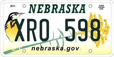 NE license plate XRO598
