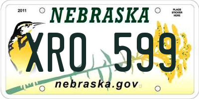 NE license plate XRO599