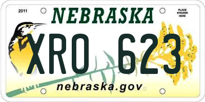NE license plate XRO623