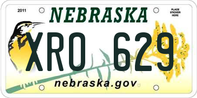 NE license plate XRO629