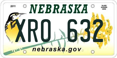 NE license plate XRO632