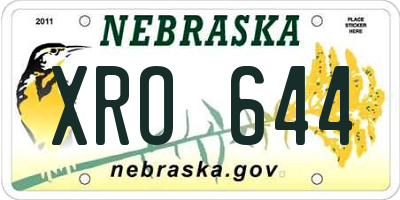 NE license plate XRO644