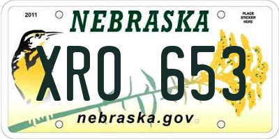 NE license plate XRO653