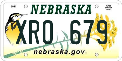 NE license plate XRO679