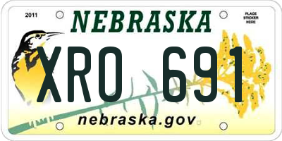NE license plate XRO691