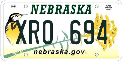 NE license plate XRO694