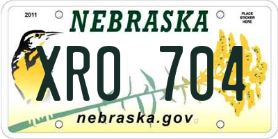 NE license plate XRO704