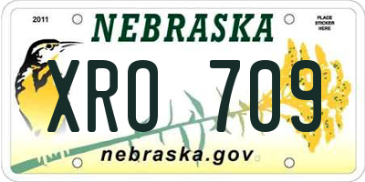 NE license plate XRO709