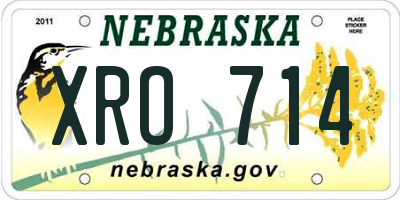 NE license plate XRO714