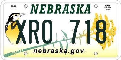 NE license plate XRO718