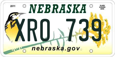 NE license plate XRO739