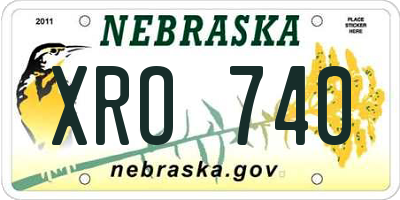 NE license plate XRO740