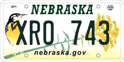 NE license plate XRO743