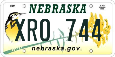 NE license plate XRO744