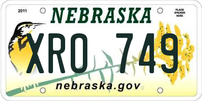 NE license plate XRO749