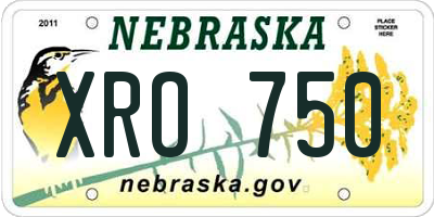 NE license plate XRO750