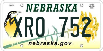 NE license plate XRO752