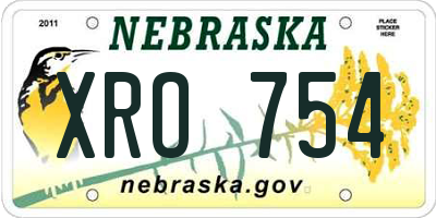 NE license plate XRO754