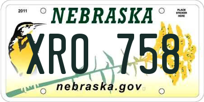 NE license plate XRO758