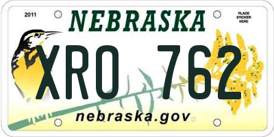 NE license plate XRO762
