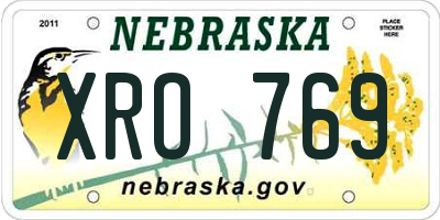 NE license plate XRO769
