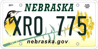 NE license plate XRO775