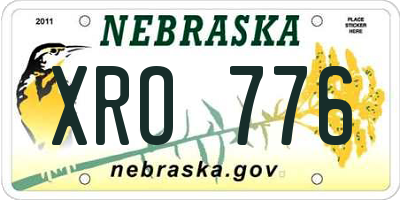 NE license plate XRO776