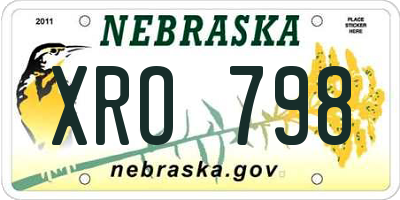 NE license plate XRO798