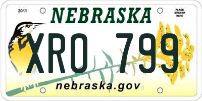 NE license plate XRO799