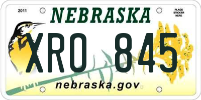 NE license plate XRO845