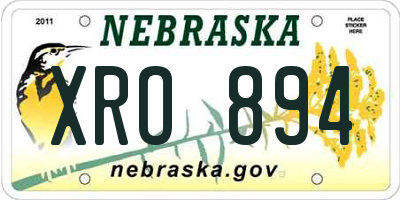 NE license plate XRO894