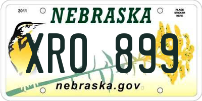 NE license plate XRO899