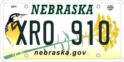 NE license plate XRO910