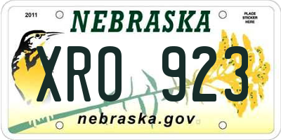 NE license plate XRO923