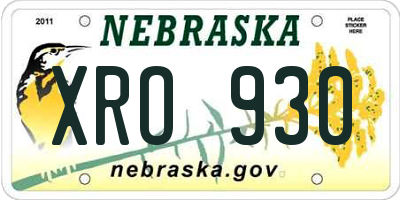 NE license plate XRO930