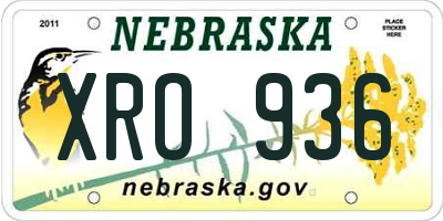 NE license plate XRO936